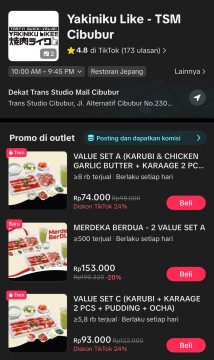 Promo Makanan di TikTok (TikTok)